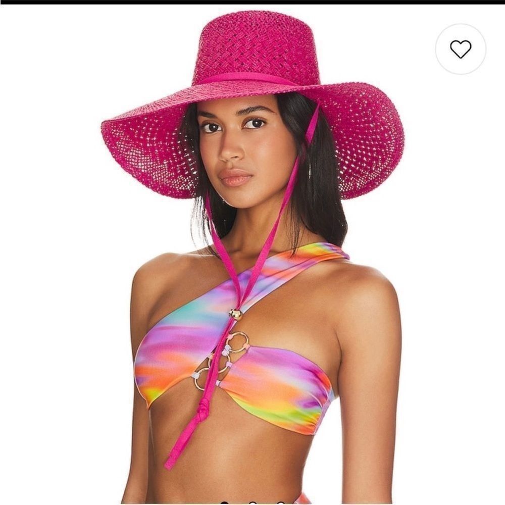 Lele Sadoughi Brielle hat in fuschia
